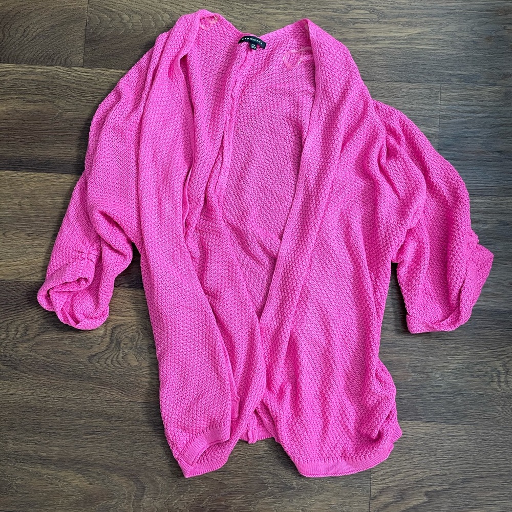 Hot pink cardigan
